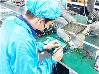 DIP plug-in wave soldering production line